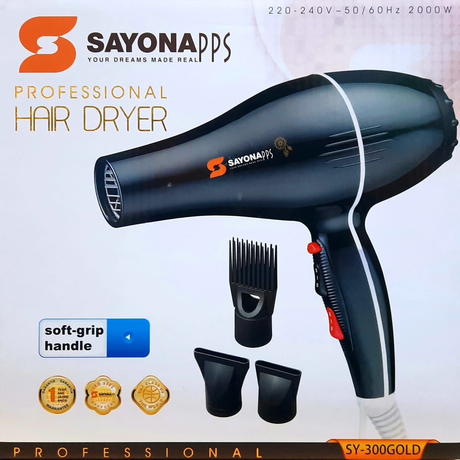 Sayona SY300 Professional Hair Blow Dryer