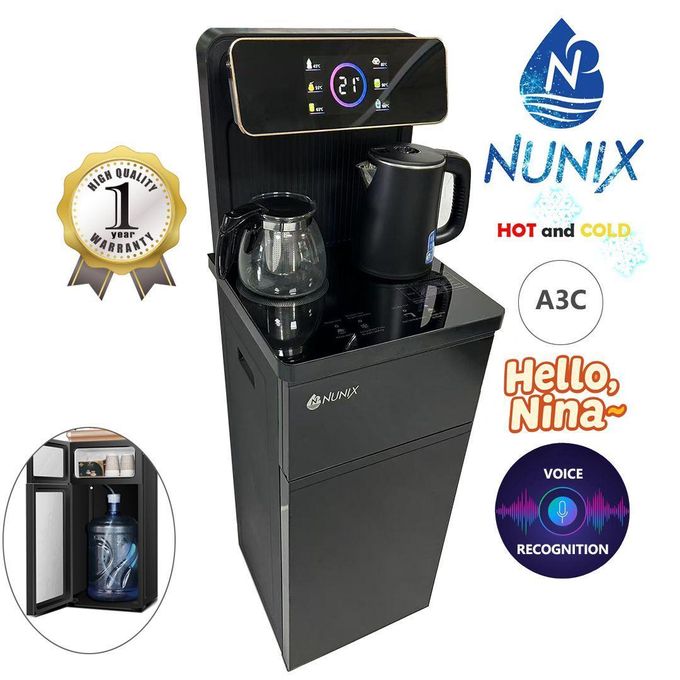 Nunix A3C hot and cold bottom load water dispenser with voice recognition Nina water dispenser
