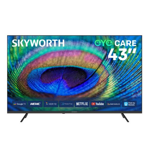 Skyworth 43G6500H, 43" 4K UHD Google TV 2025 - Black (1YR WRTY)