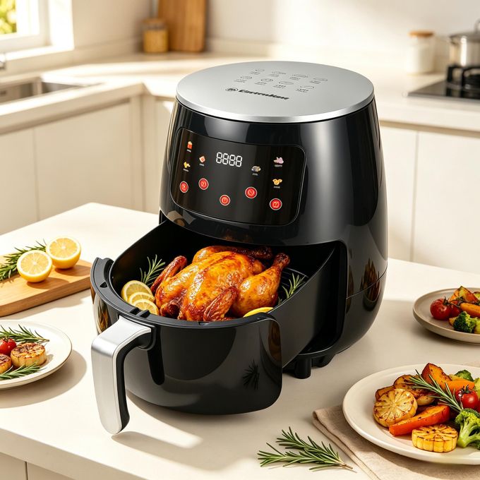 Em Air Fryer Healthier Oil Free Fryer / Fries Maker - 5L - 1400W Large Firepower AF01 (1YR WRTY)